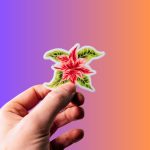 Poinsettia Christmas Sticker