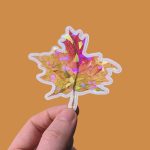 Autumn Leaf Holographic Vinyl Sticker