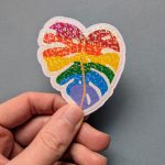 Celebrate pride with this Rainbow Monstera Leaf Sticker printed on high quality vinyl. Easy-peel & die cut. Original design was painted using gouache.