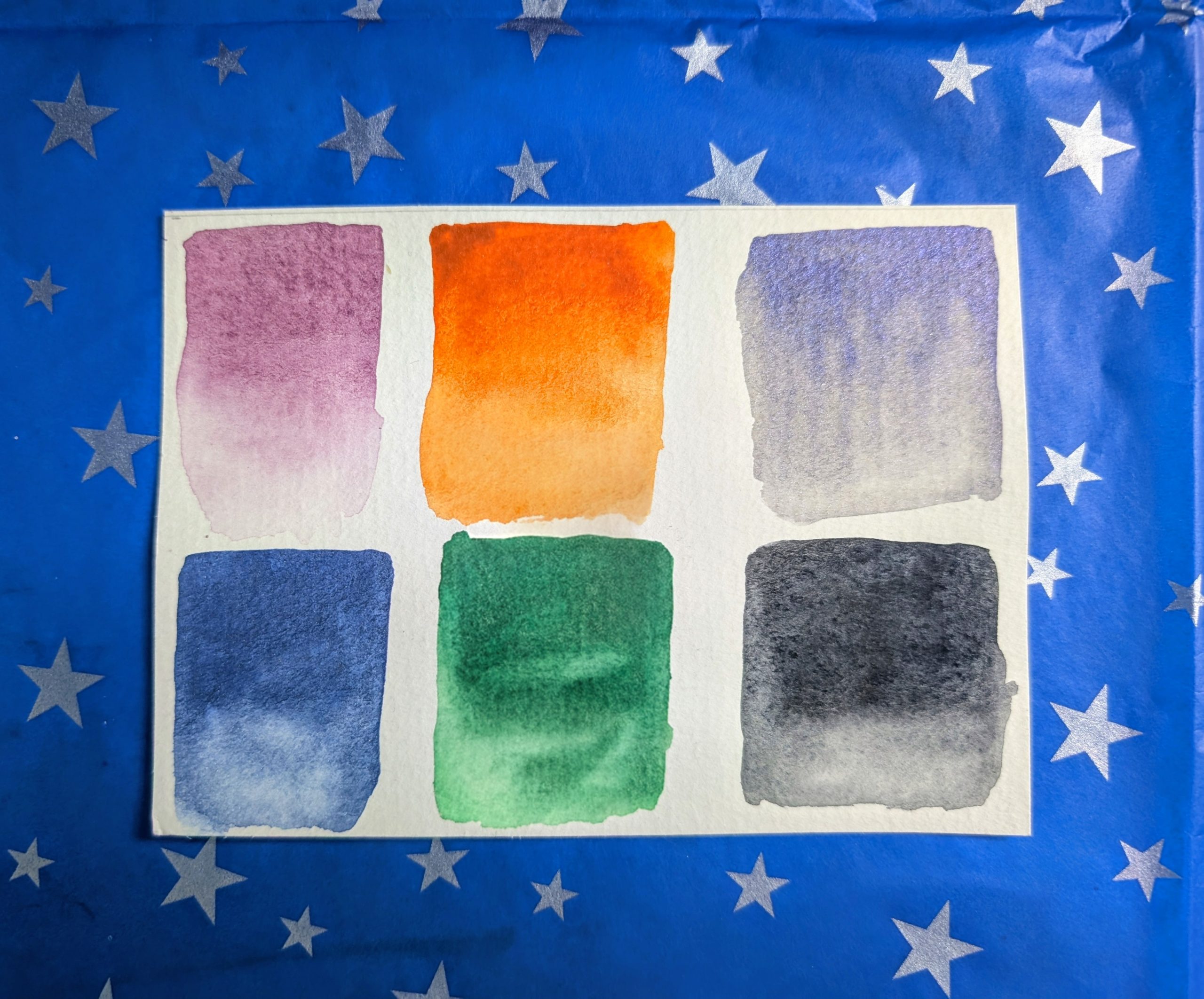 Nebula Palette – 6 Handmade Watercolours in Half Pans with Tin | Artist Quality Paints - Image 3
