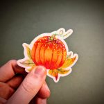 Holographic Pumpkin Sticker
