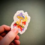 mushroom holographic Sticker