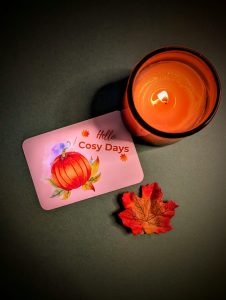 Autumn Watercolour Postcard - Hello Cosy Days